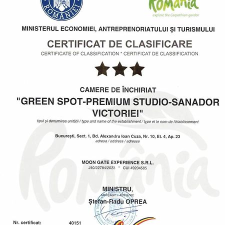 Green Spot - Premium Studio - Sanador Victoriei Bukurešť Exteriér fotografie