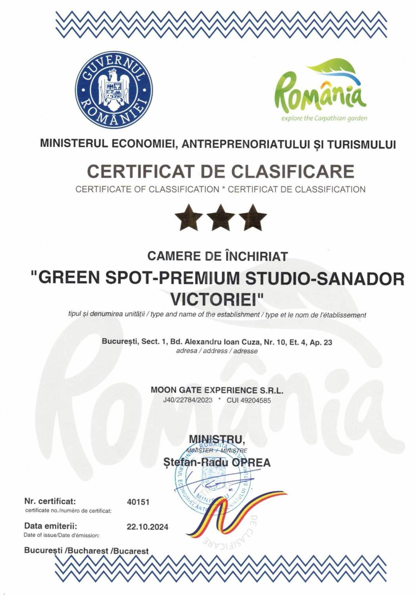 Green Spot - Premium Studio - Sanador Victoriei Bukurešť Exteriér fotografie